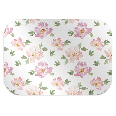 Tapis de chaise de bureau Fleurs aquarelles