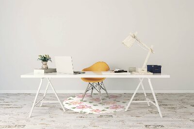 Tapis de chaise de bureau Fleurs aquarelles