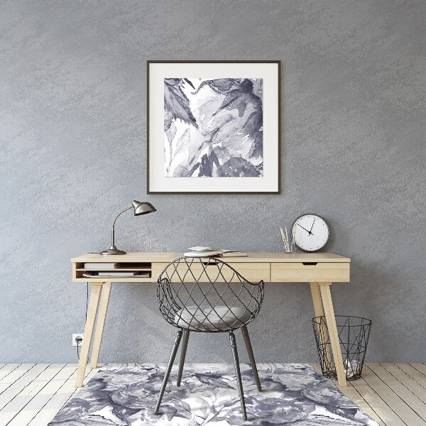 Tapis de chaise Fleurs grises
