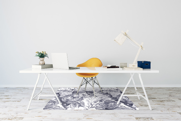 Tapis de chaise Fleurs grises