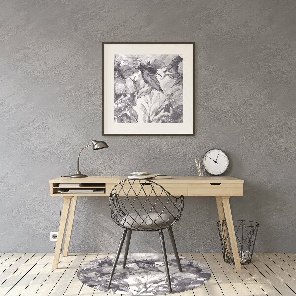 Tapis de chaise Fleurs grises