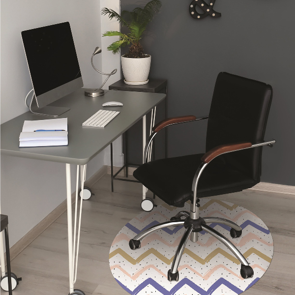 Tapis protège sol Zigzags peints