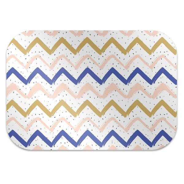 Tapis protège sol Zigzags peints