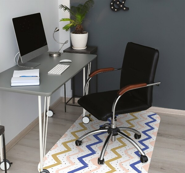 Tapis protège sol Zigzags peints