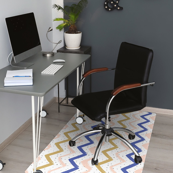 Tapis protège sol Zigzags peints