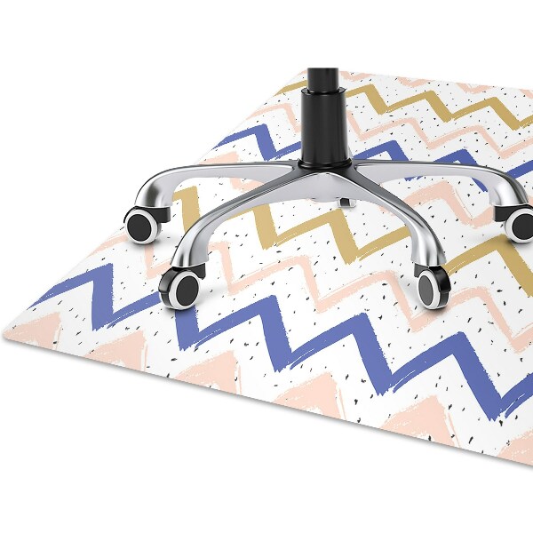 Tapis protège sol Zigzags peints