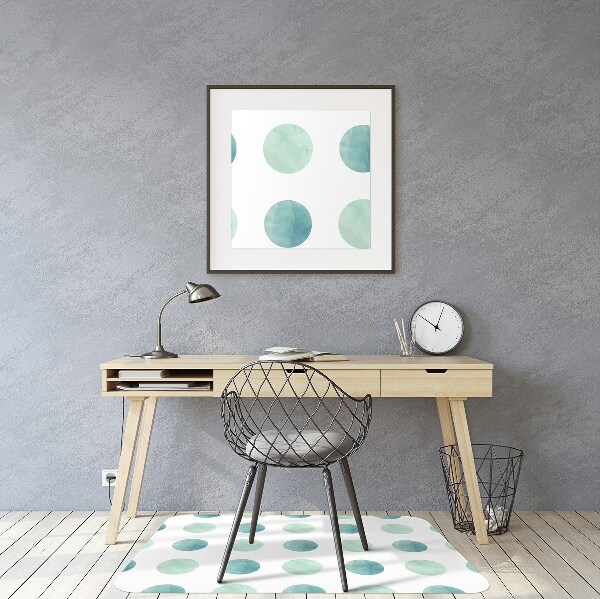 Tapis de chaise de bureau Points aquarelles