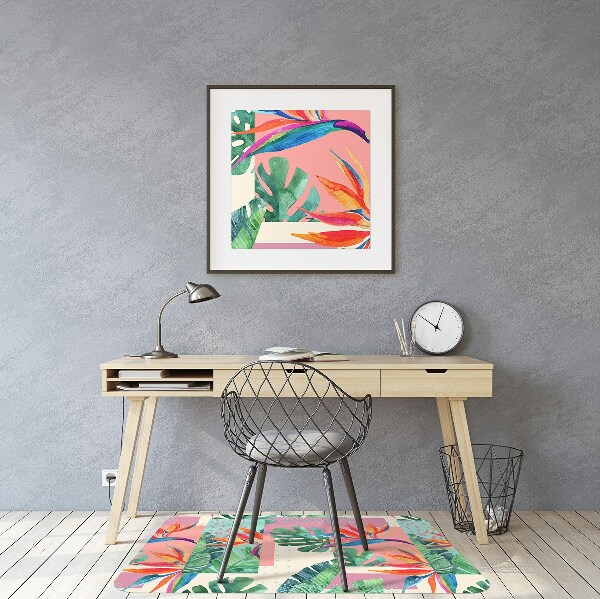 Tapis pour chaise de bureau Mosaïque tropicale