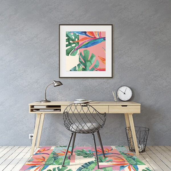 Tapis pour chaise de bureau Mosaïque tropicale