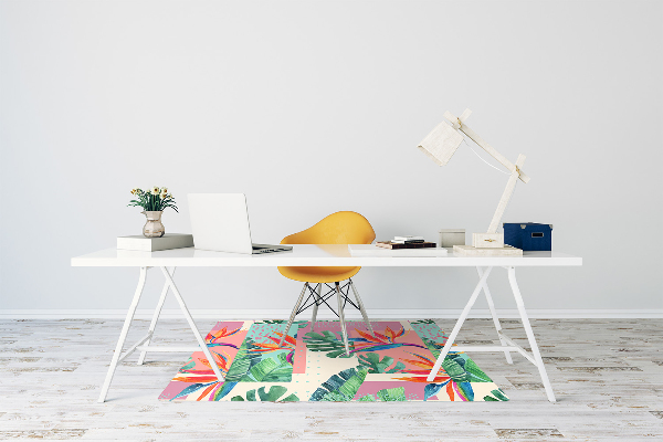 Tapis pour chaise de bureau Mosaïque tropicale