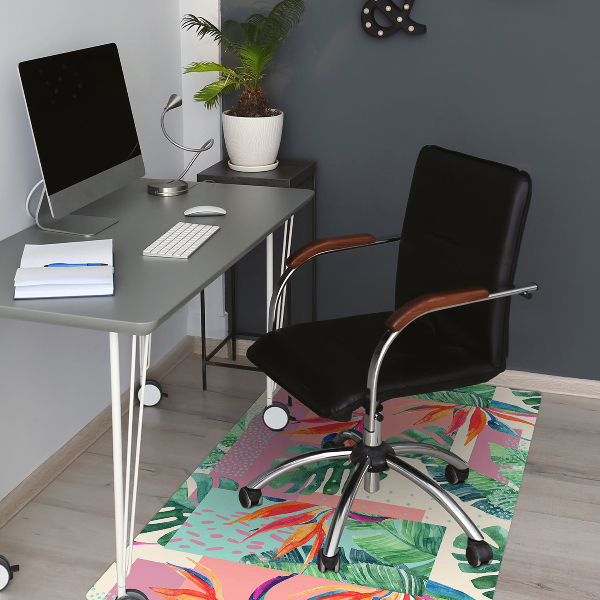 Tapis pour chaise de bureau Mosaïque tropicale