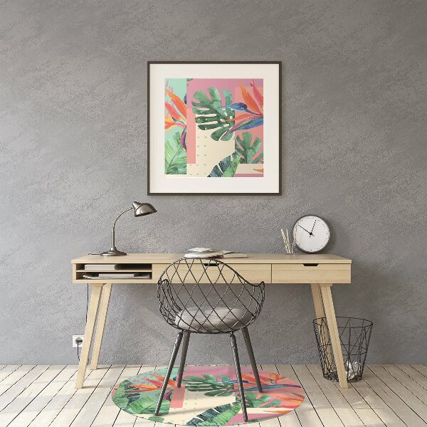 Tapis pour chaise de bureau Mosaïque tropicale