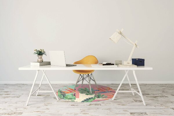Tapis pour chaise de bureau Mosaïque tropicale