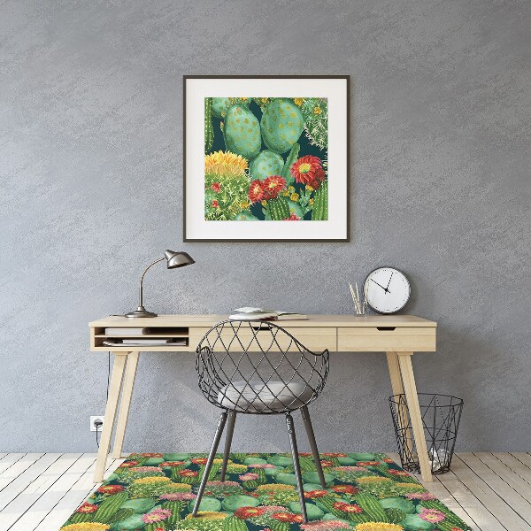 Tapis protège sol Cacti fleurissant