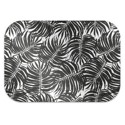 Tapis bureau Feuilles noires