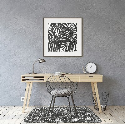 Tapis bureau Feuilles noires