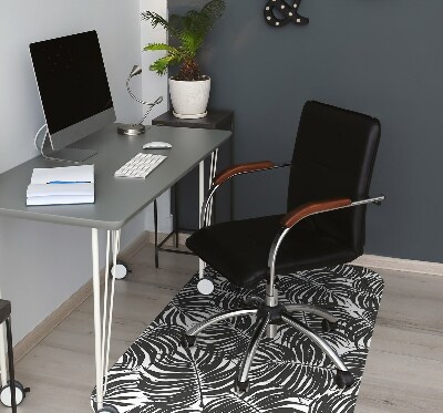 Tapis bureau Feuilles noires