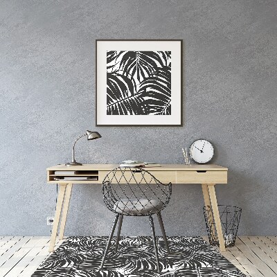 Tapis bureau Feuilles noires