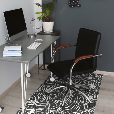 Tapis bureau Feuilles noires