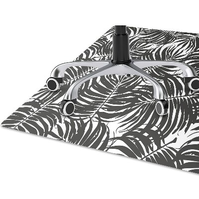 Tapis bureau Feuilles noires