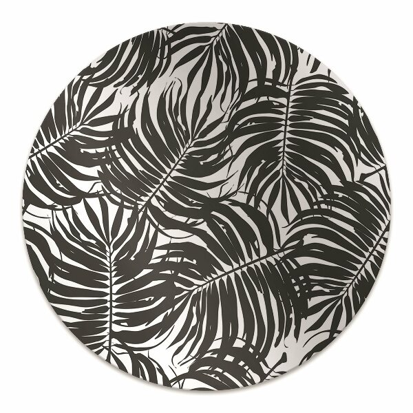 Tapis bureau Feuilles noires