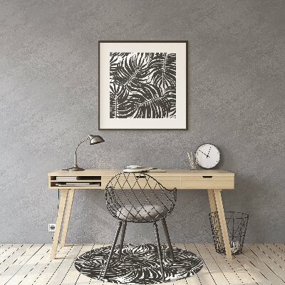 Tapis bureau Feuilles noires