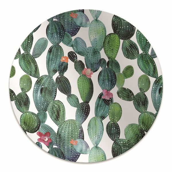 Tapis pour chaise de bureau Cactus avec des fleurs