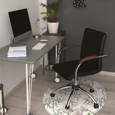 Tapis de chaise de bureau Orchidées roses