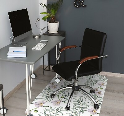 Tapis de chaise de bureau Orchidées roses