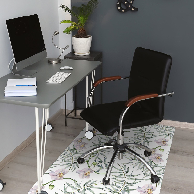 Tapis de chaise de bureau Orchidées roses