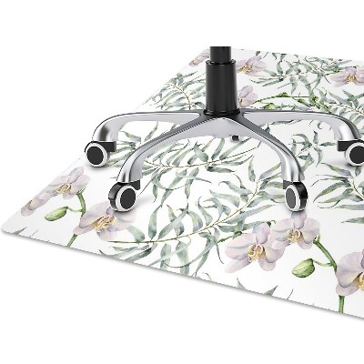 Tapis de chaise de bureau Orchidées roses