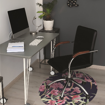 Tapis de chaise de bureau Fleurs aquarelles