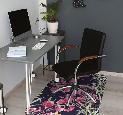 Tapis de chaise de bureau Fleurs aquarelles