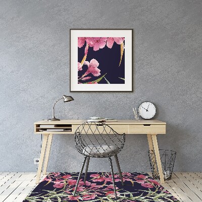 Tapis de chaise de bureau Fleurs aquarelles