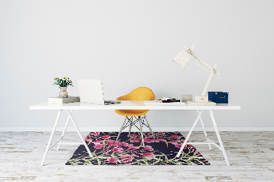 Tapis de chaise de bureau Fleurs aquarelles