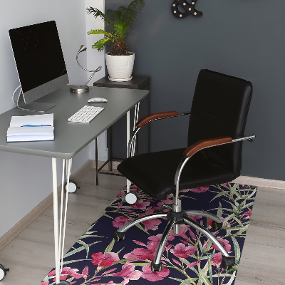 Tapis de chaise de bureau Fleurs aquarelles