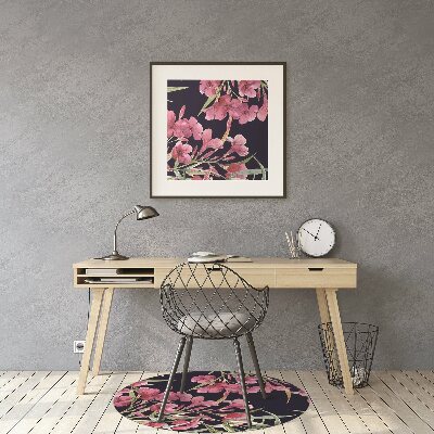 Tapis de chaise de bureau Fleurs aquarelles