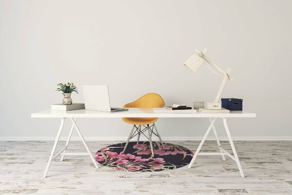 Tapis de chaise de bureau Fleurs aquarelles