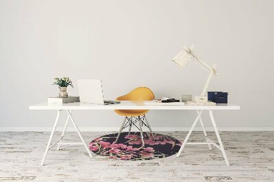 Tapis de chaise de bureau Fleurs aquarelles