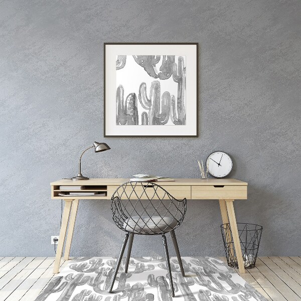 Tapis protège sol Cactus peints