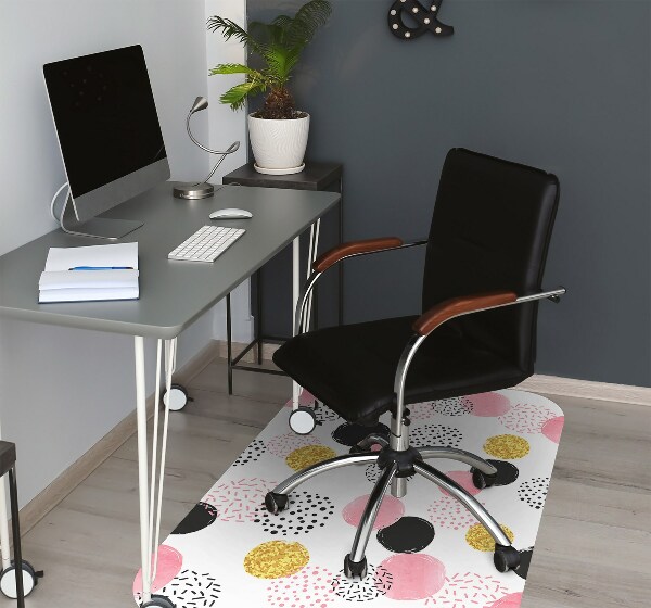 Tapis protection sol Points géométriques