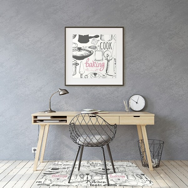 Tapis de chaise de bureau Motifs de cuisine
