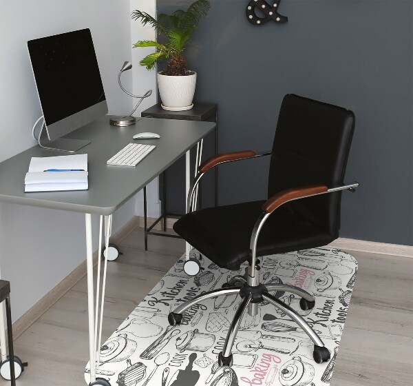 Tapis de chaise de bureau Motifs de cuisine