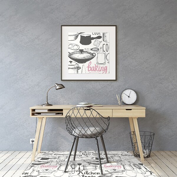 Tapis de chaise de bureau Motifs de cuisine