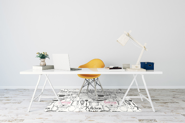 Tapis de chaise de bureau Motifs de cuisine