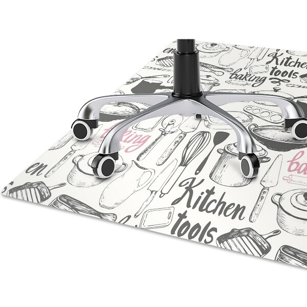 Tapis de chaise de bureau Motifs de cuisine