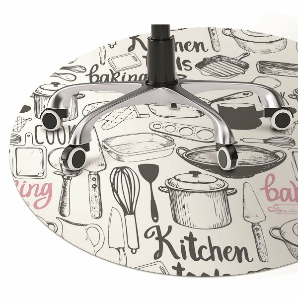 Tapis de chaise de bureau Motifs de cuisine