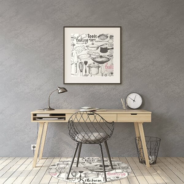 Tapis de chaise de bureau Motifs de cuisine
