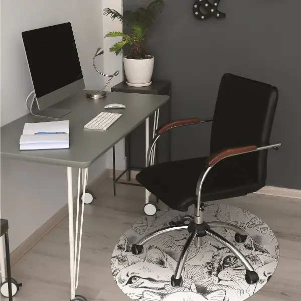 Tapis de chaise de bureau Chats cachés