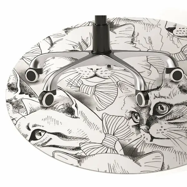 Tapis de chaise de bureau Chats cachés